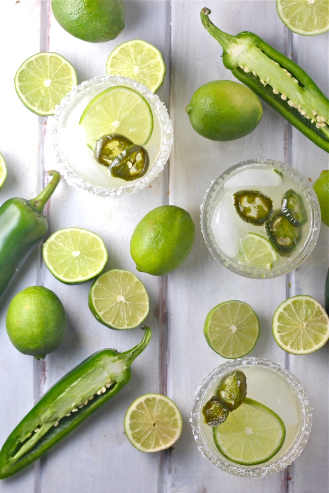 These Jalapeño Margaritas are sweet, spicy, tart, and icy! | The Millennial Cook #drinks #cocktails #margarita #lime #jalapeno
